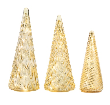 Mr. Christmas Lit Glass Sparkle Trees (set of 3)
