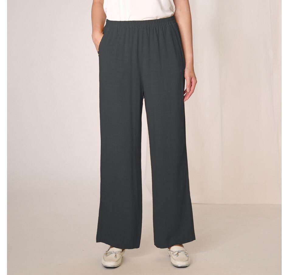 Clothing & Shoes - Bottoms - Pants - Mr. Max Silky Noile Wide Leg Ankle ...