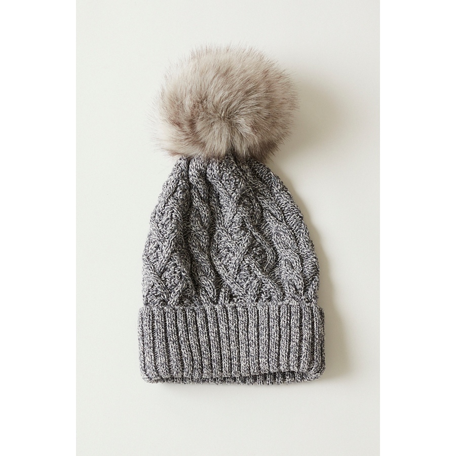 Image 215463_GRY.jpg, Product 215-463 / Price $29.88, Parkhurst Accessories Cable Hat with Faux Fur Pom from Parkhurst on TSC.ca's Fashion department
