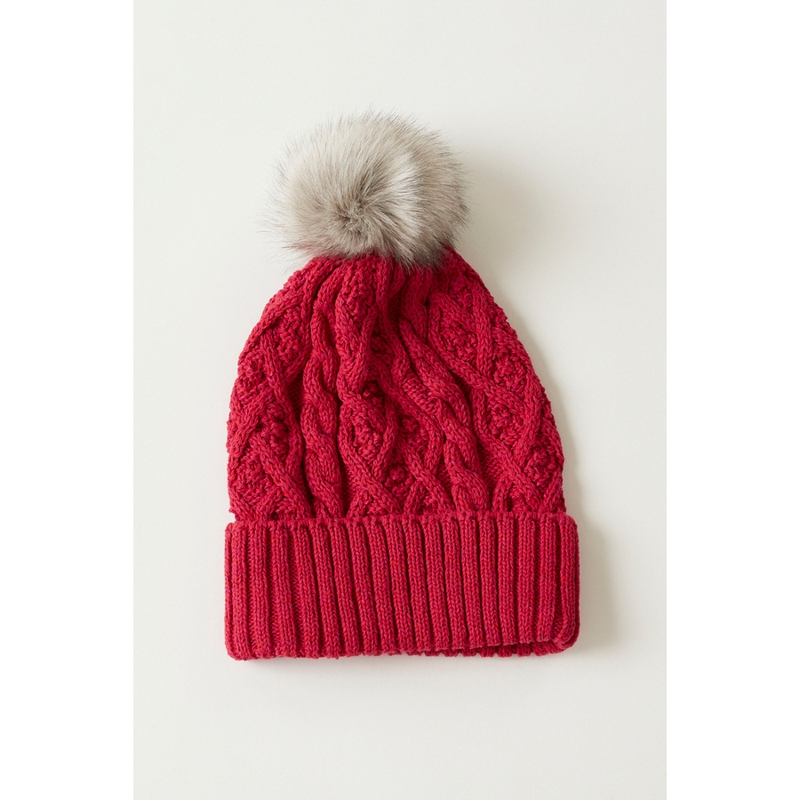 Image 215463_RED.jpg, Product 215-463 / Price $29.88, Parkhurst Accessories Cable Hat with Faux Fur Pom from Parkhurst on TSC.ca's Fashion department