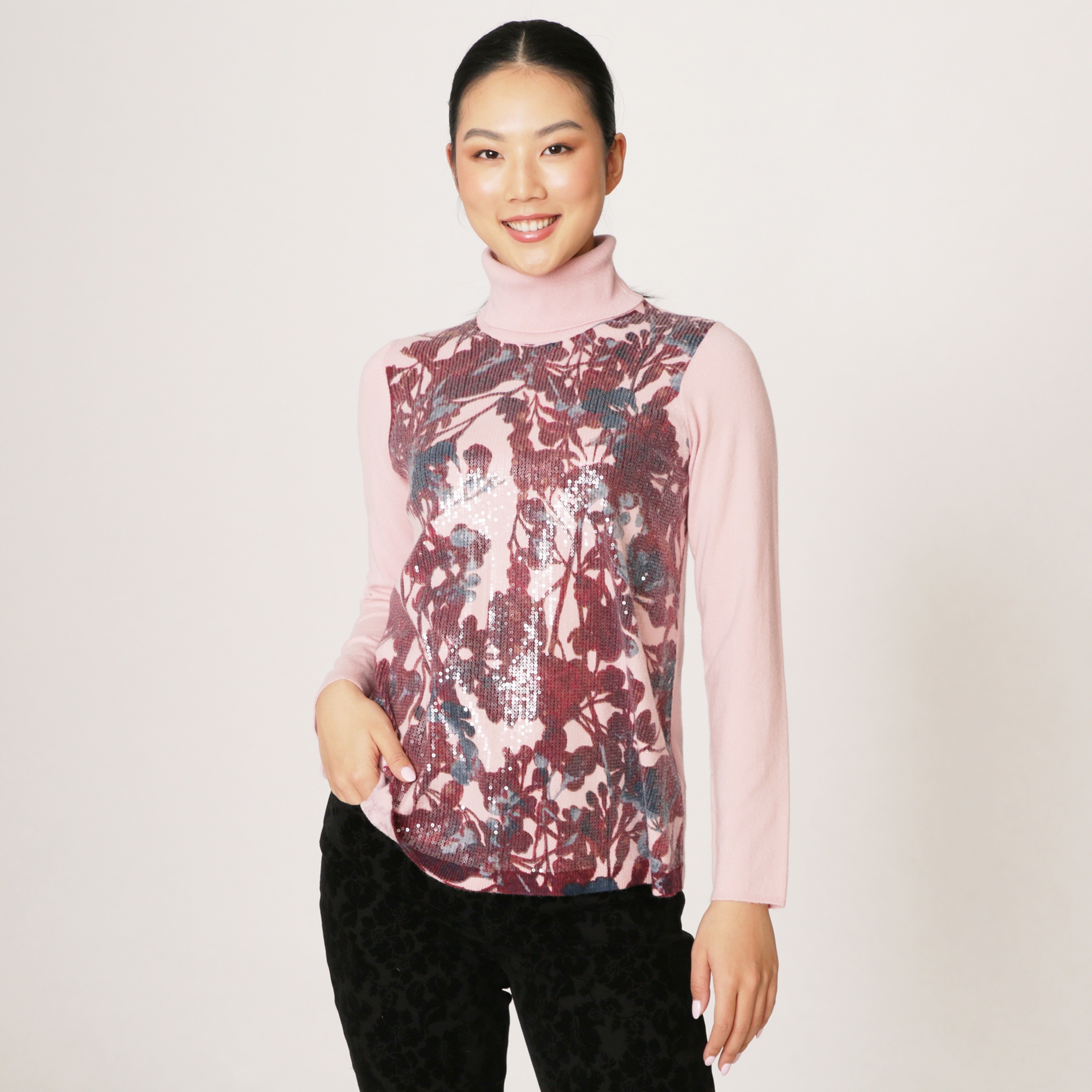 turtleneck swing sweater