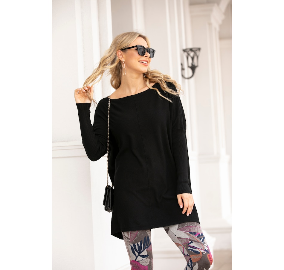 Image 215686_BLK.jpg, Product 215-686 / Price $24.33, Orange Fashion Village Supersoft Boatneck Sweater from Orange Fashion Village on TSC.ca's Fashion department