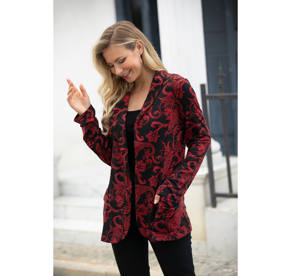 Image 215689_PSL.jpg, Product 215-689 / Price $14.33, Orange Fashion Village Printed Blazer from Orange Fashion Village on TSC.ca's Fashion department