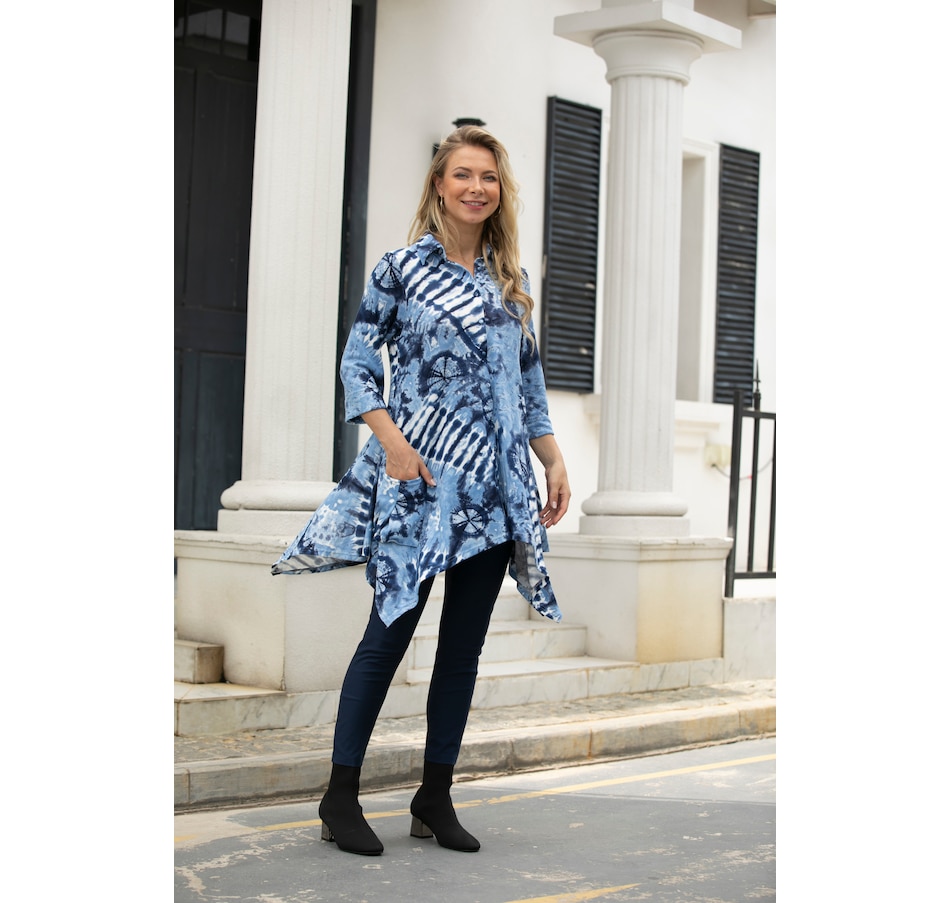 Image 215692_ALTMORE1.jpg, Product 215-692 / Price $24.33, Orange Fashion Village Sharkbite Hem Button Front Tunic from Orange Fashion Village on TSC.ca's Fashion department