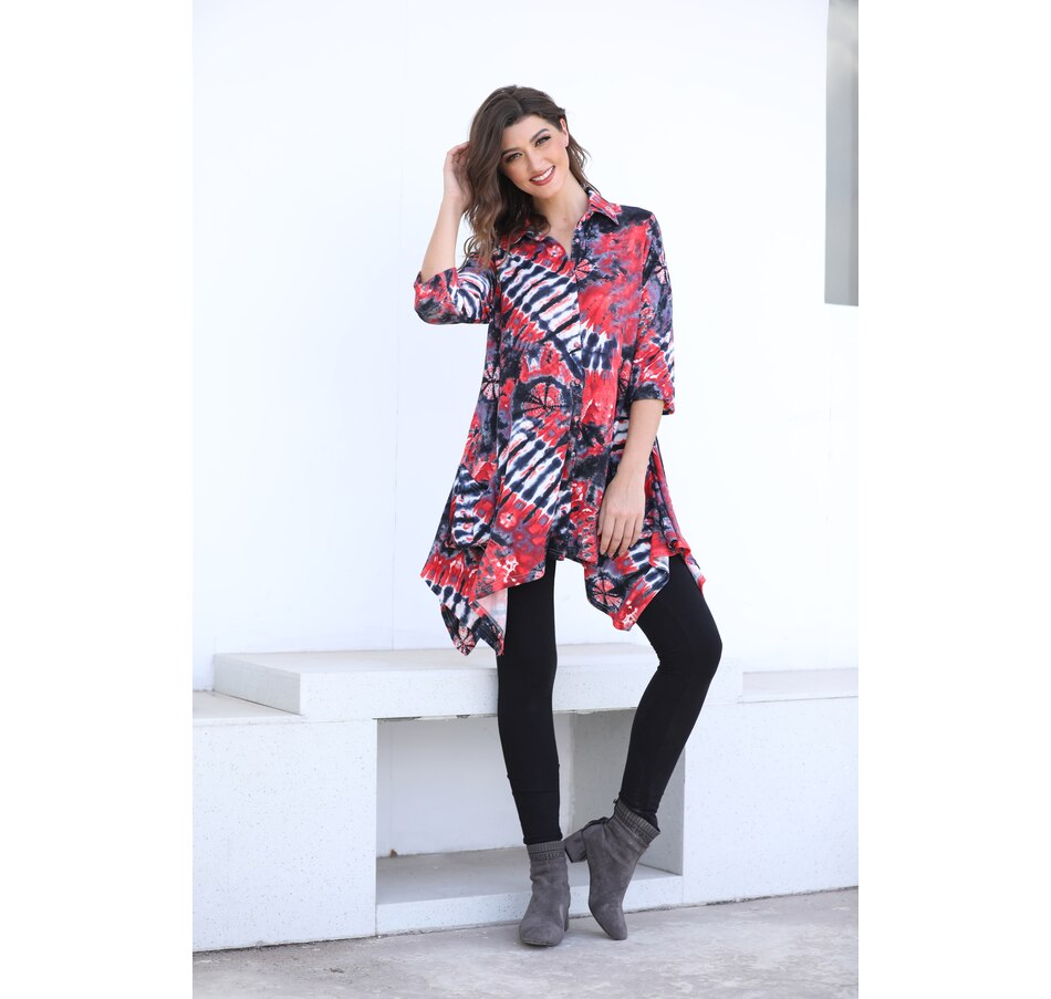 Image 215692_ALTMORE3.jpg, Product 215-692 / Price $24.33, Orange Fashion Village Sharkbite Hem Button Front Tunic from Orange Fashion Village on TSC.ca's Fashion department