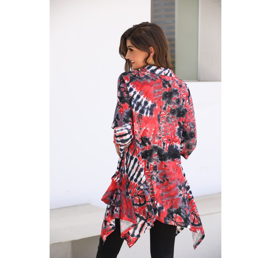 Image 215692_ALTMORE4.jpg, Product 215-692 / Price $24.33, Orange Fashion Village Sharkbite Hem Button Front Tunic from Orange Fashion Village on TSC.ca's Fashion department