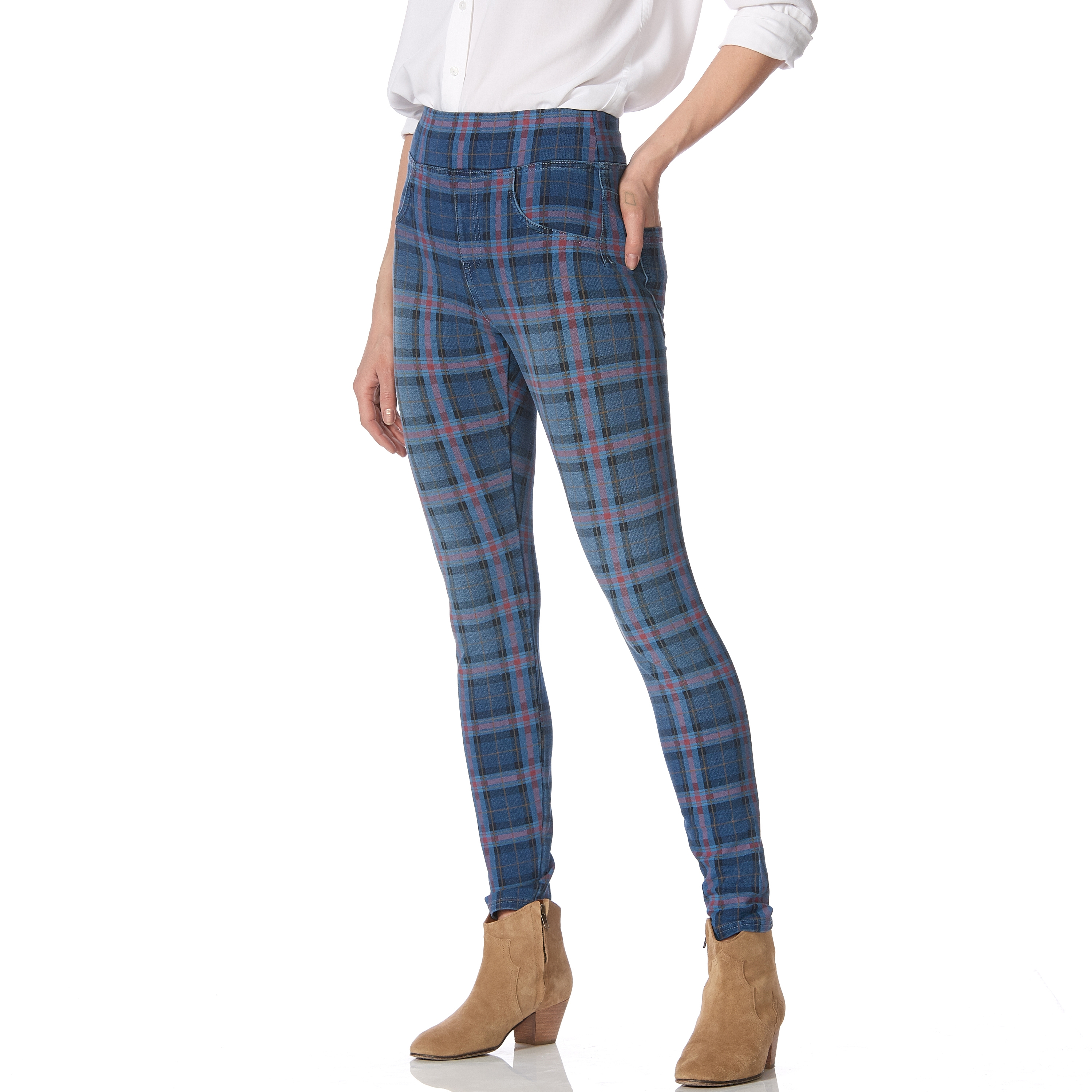 hue plaid leggings