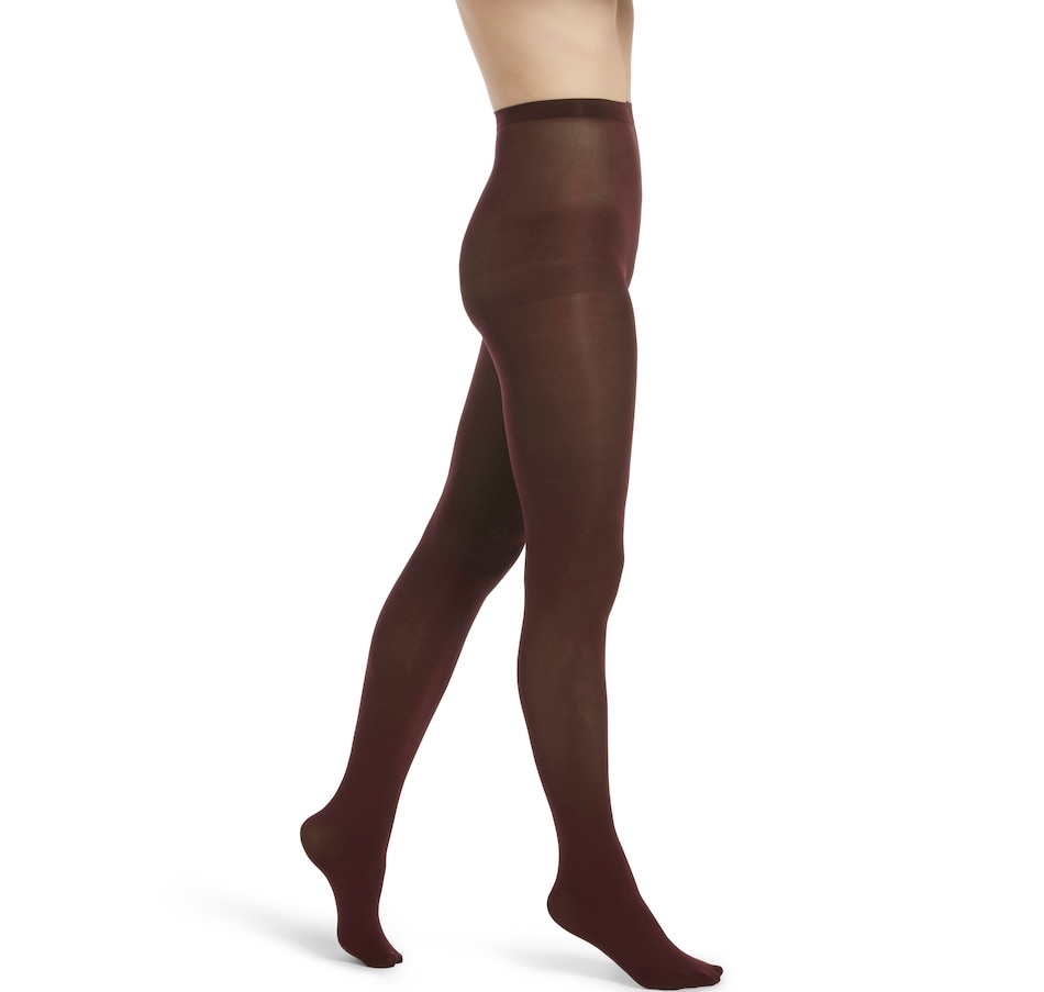 HUE Women's Opaque Tights With Control Top 2 Pack