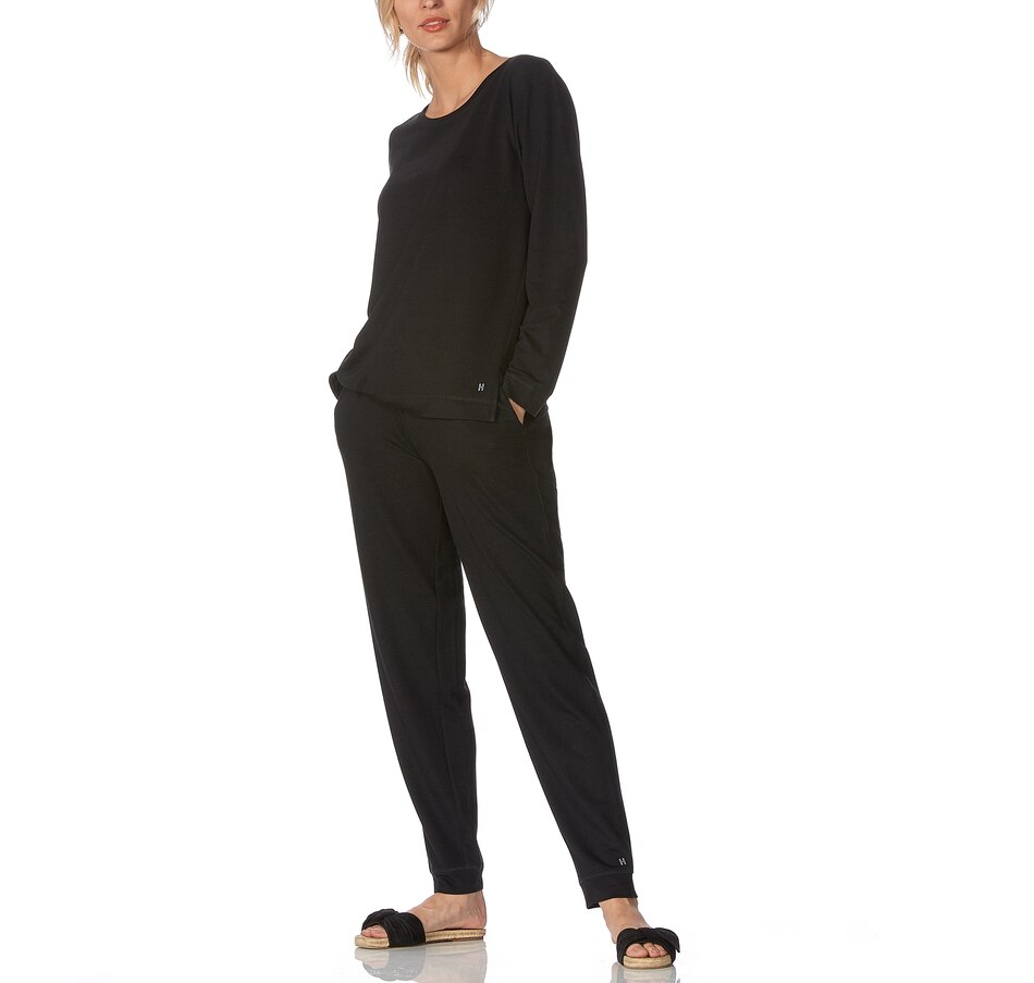 Solid Cuffed Lounge Pant With Pockets