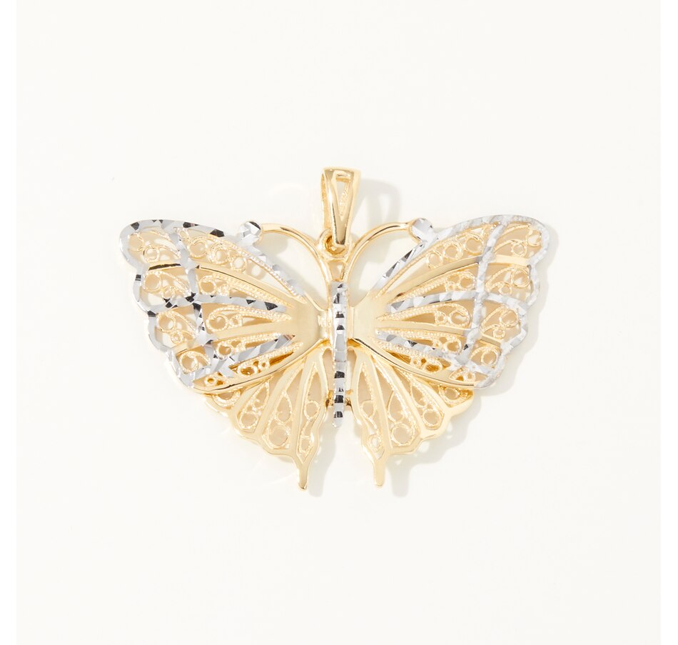 Image 215780.jpg, Product 215-780 / Price $349.99, TruGold 10K Two-Tone Gold Butterfly Pendant from TruGold on TSC.ca's Jewellery department