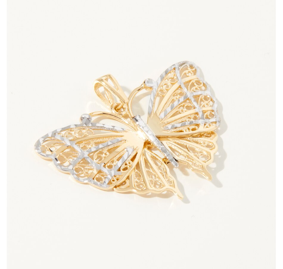 Image 215780_ALTMORE1.jpg, Product 215-780 / Price $349.99, TruGold 10K Two-Tone Gold Butterfly Pendant from TruGold on TSC.ca's Jewellery department