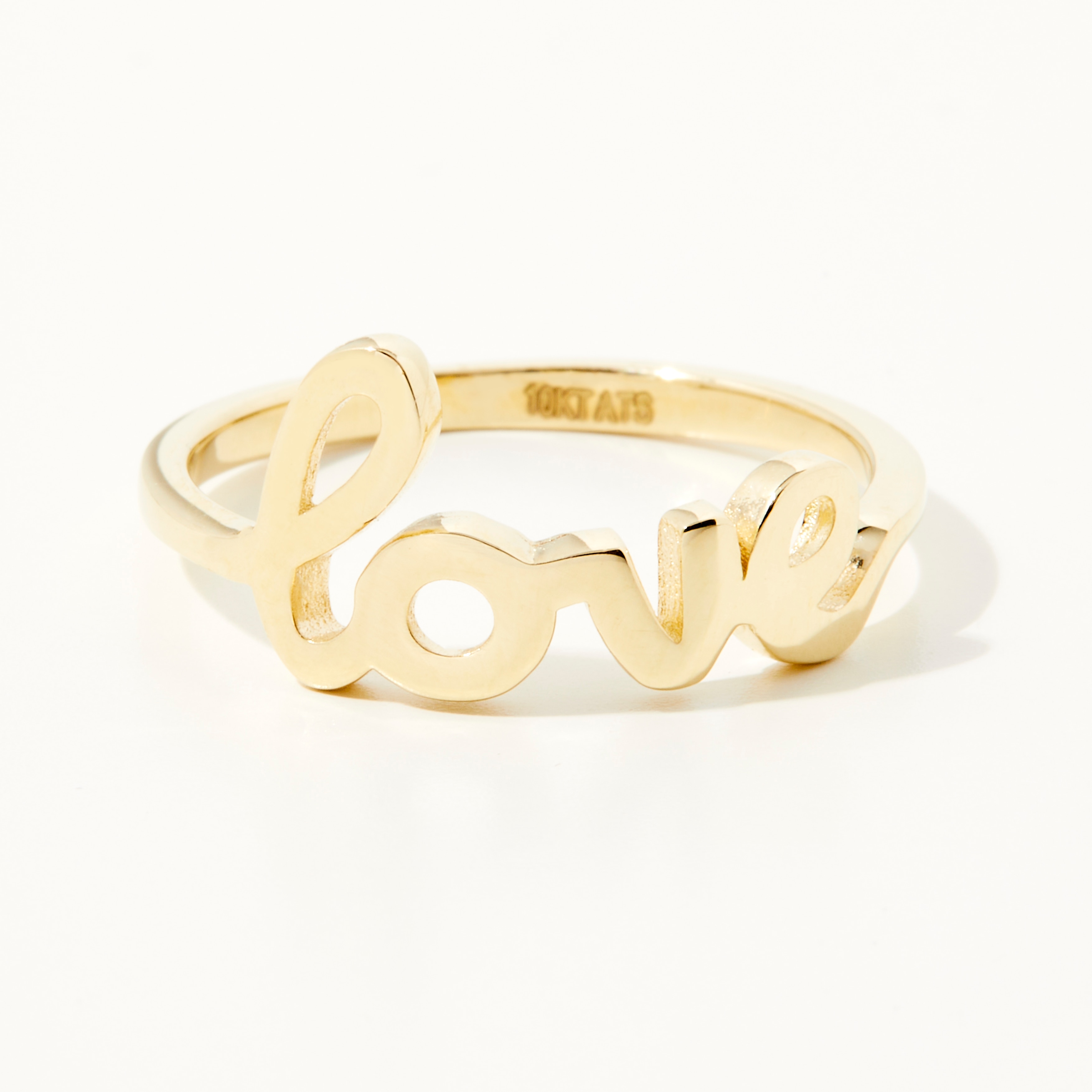 Love design gold on sale ring