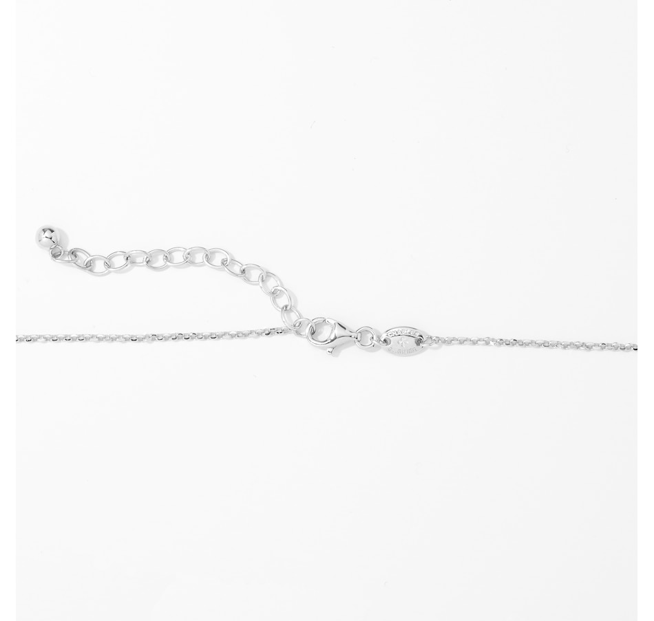 Image 215807_ALTMORE2.jpg, Product 215-807 / Price $199.99, Charles Garnier Sterling Silver Rhodium Plate "Bliss" Mother of Pearl, Synthetic Turquoise Crystal Triplet and Cubic Zirconia Pendant Necklace from Charles Garnier on TSC.ca's Jewellery department