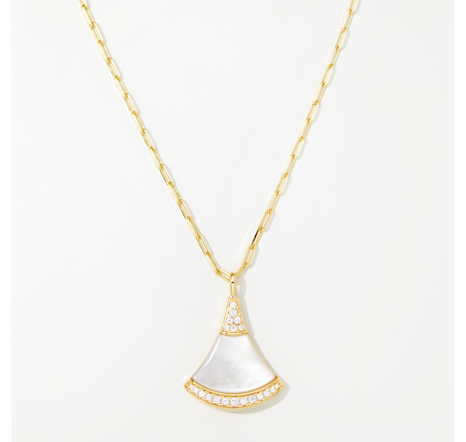 Image 215817_YGPMO.jpg, Product 215-817 / Price $249.99, Charles Garnier Sterling Silver "Fanflare" Gemstone and Cubic Zirconia Necklace from Charles Garnier on TSC.ca's Jewellery department