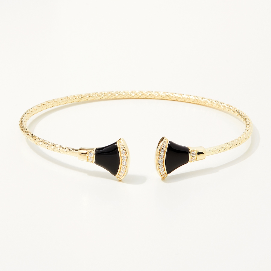 Image 215819_YGPBA.jpg, Product 215-819 / Price $219.99, Charles Garnier Sterling Silver "Fanflare" Gemstone and Cubic Zirconia Cuff from Charles Garnier on TSC.ca's Jewellery department