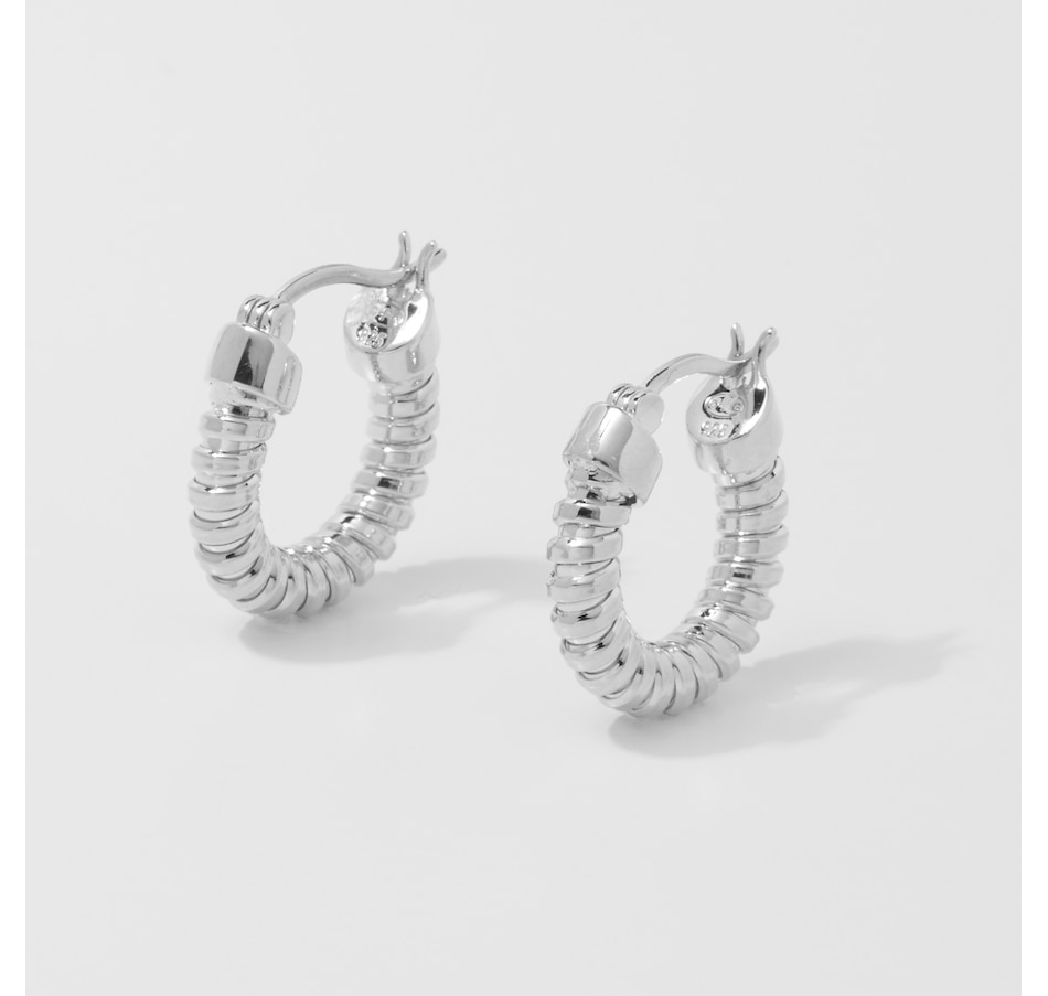 Image 215835_RHOP.jpg, Product 215-835 / Price $139.99, Charles Garnier Sterling Silver Tubogus Tube 20mm Hoop Earrings from Charles Garnier on TSC.ca's Jewellery department