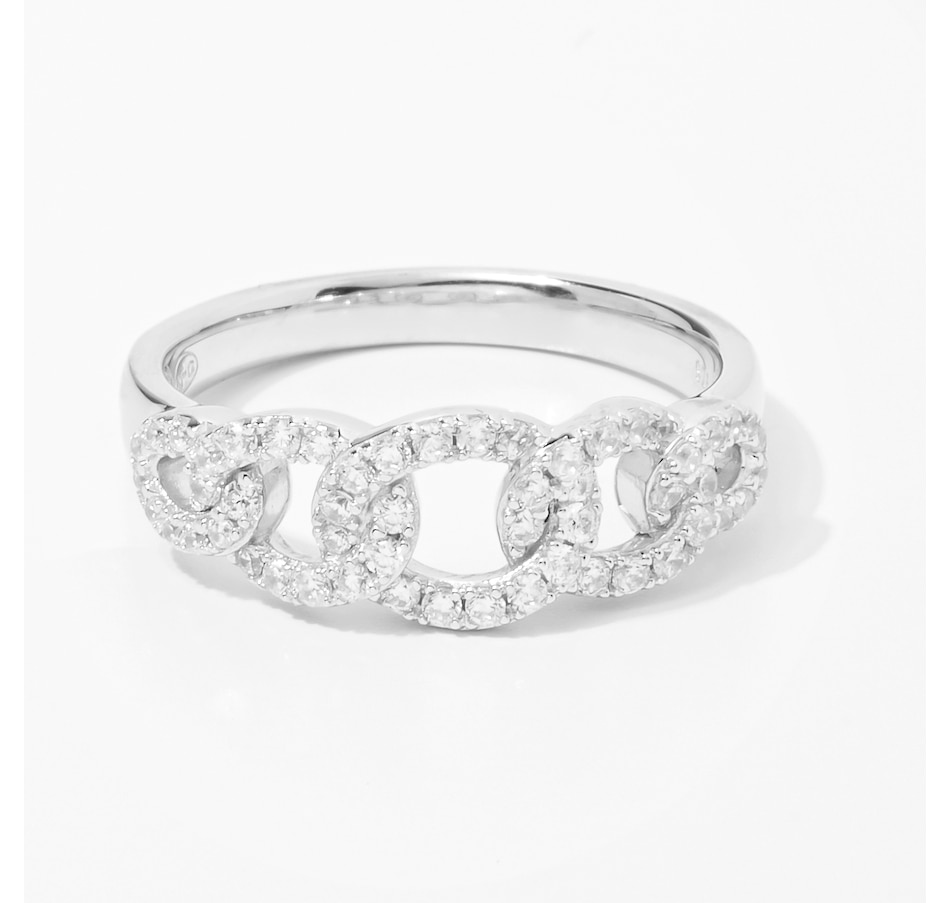 Image 215841.jpg, Product 215-841 / Price $99.99, Charles Garnier Sterling Silver Cuban Link Cubic Zirconia Ring from Charles Garnier on TSC.ca's Jewellery department
