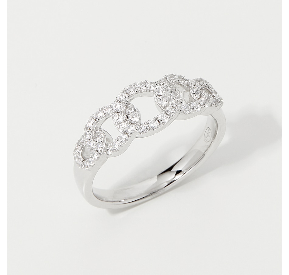 Image 215841_ALTMORE1.jpg, Product 215-841 / Price $99.99, Charles Garnier Sterling Silver Cuban Link Cubic Zirconia Ring from Charles Garnier on TSC.ca's Jewellery department