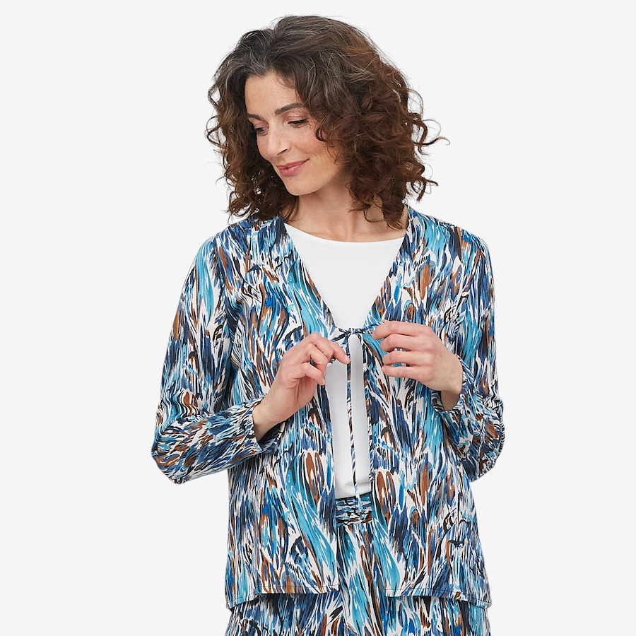 Image 215890_BLP.jpg, Product 215-890 / Price $29.33, Mr. Max Crinkle Viscose Tie Front Cardigan from Mr. Max on TSC.ca's Fashion department