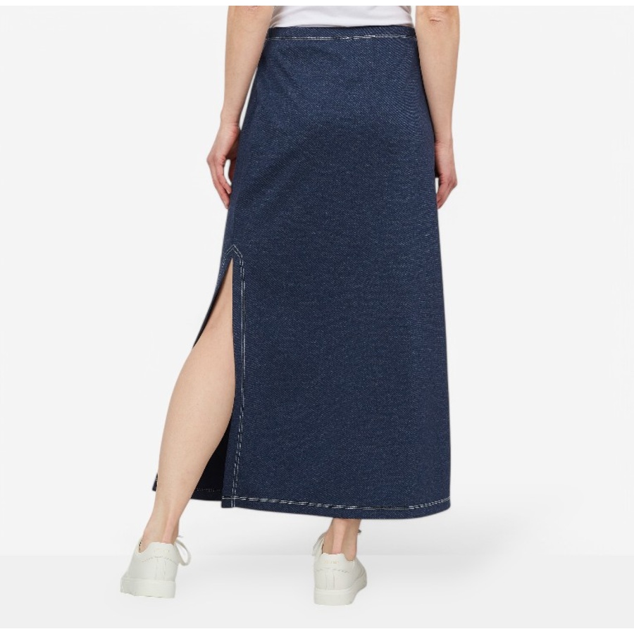 Image 215900_ALTMORE1.jpg, Product 215-900 / Price $29.33, Mr. Max Denim Knit Long Skirt with Side Slit and Contrast Stitch Detail from Mr. Max on TSC.ca's Fashion department