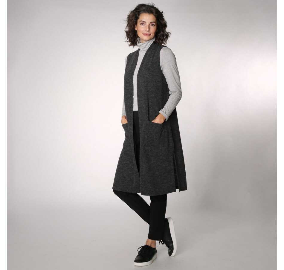 Image 216026_CHR.jpg , Product 216-026 / Price $79.99 , Mr. Max Maverick Knit Sleeveless Long Duster With Large Side Slits and Pockets from Mr. Max on TSC.ca's Clothing & Shoes department