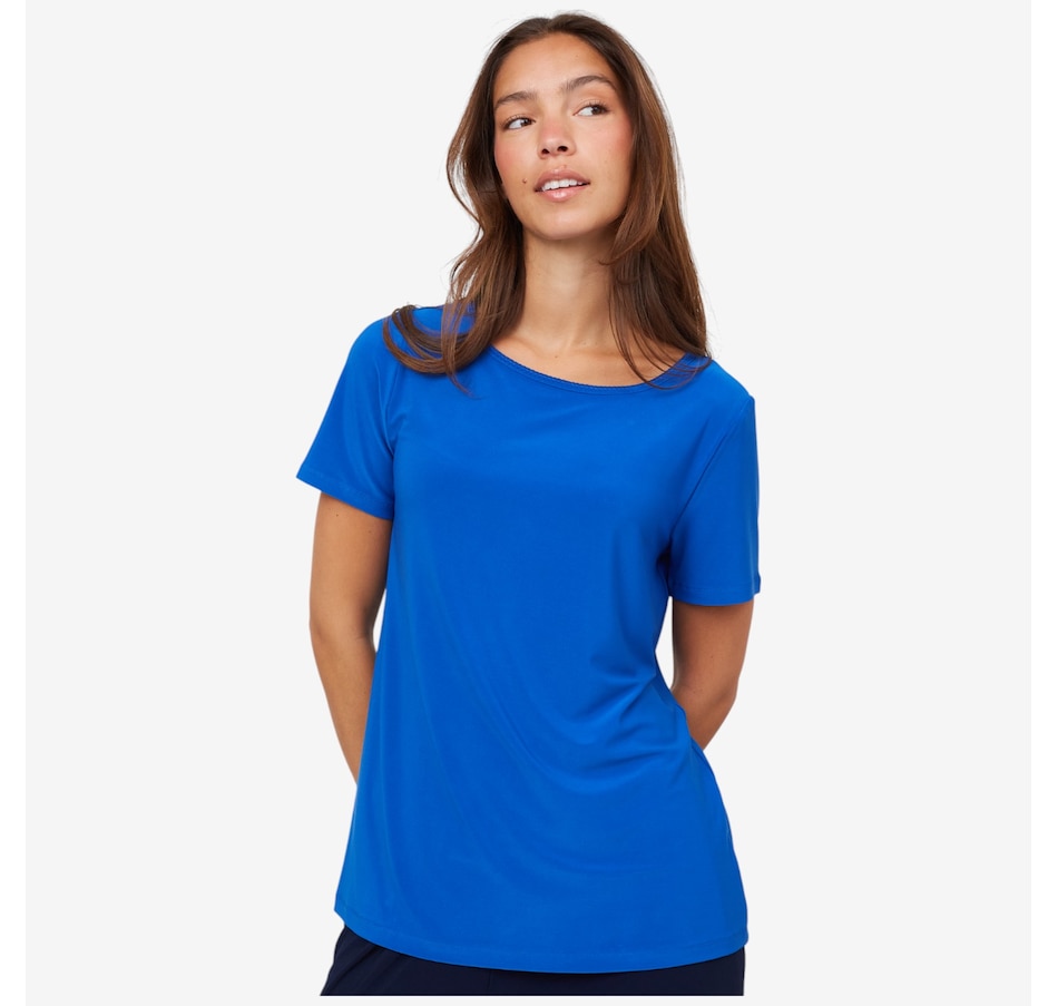 Image 216144_RBU.jpg, Product 216-144 / Price $17.33, Kim & Co. Deluxe Brazil Knit Short Sleeve Conny Top from Kim & Co. on TSC.ca's Fashion department