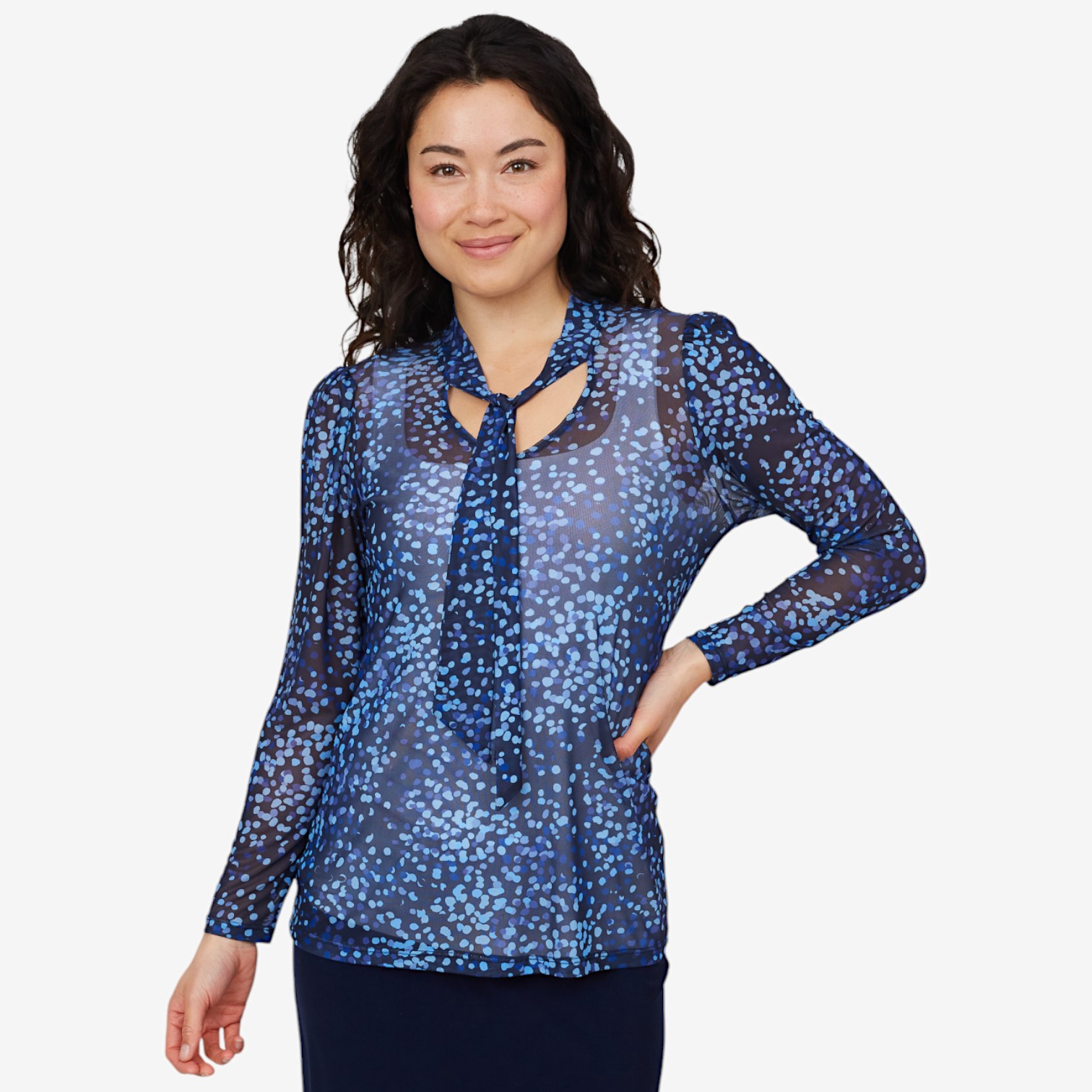 Kim & Co. Printed Mesh Kate Top - TSC.ca