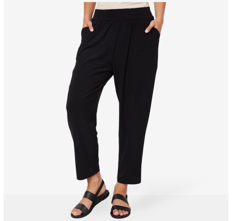 Image 216152_BLK.jpg, Product 216-152 / Price $22.33, Kim & Co. Deluxe Brazil Knit Jersey Ankle Wellness Trouser from Kim & Co. on TSC.ca's Fashion department