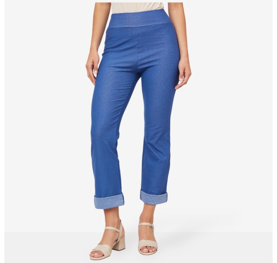 Image 216160_CHA.jpg, Product 216-160 / Price $34.88, Kim & Co. Deluxe Denim Show Off Ankle Length Narrow Leg Cuffed Trouser from Kim & Co. on TSC.ca's Fashion department