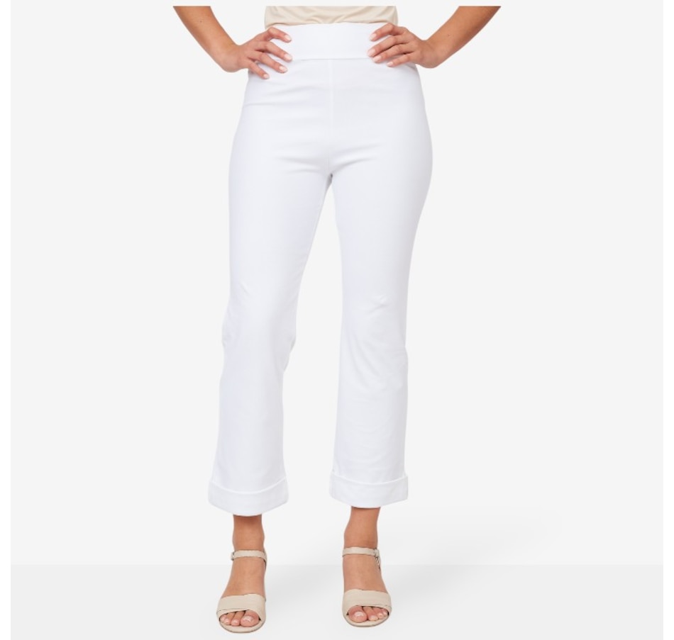 Kim & Co. Deluxe Denim Show Off Ankle Length Narrow Leg Cuffed Trouser