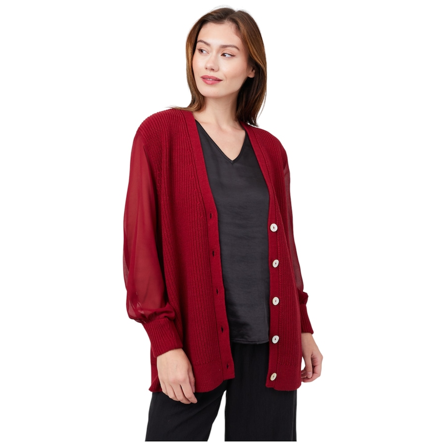 Image 216183_MRL.jpg, Product 216-183 / Price $74.88, Wynne Style Cardigan with Mixed Media from Wynnelayers on TSC.ca's Fashion department