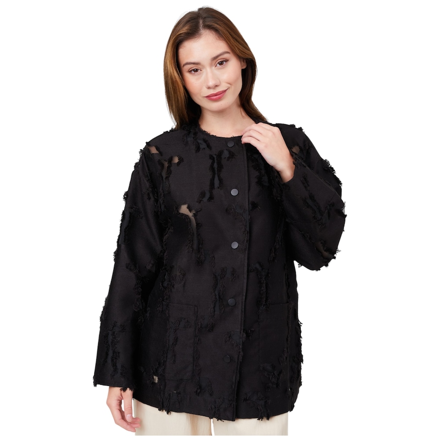 Image 216184_BLK.jpg, Product 216-184 / Price $59.33, Wynne Style Organza Cut Jacquard Jacket from Wynnelayers on TSC.ca's Fashion department