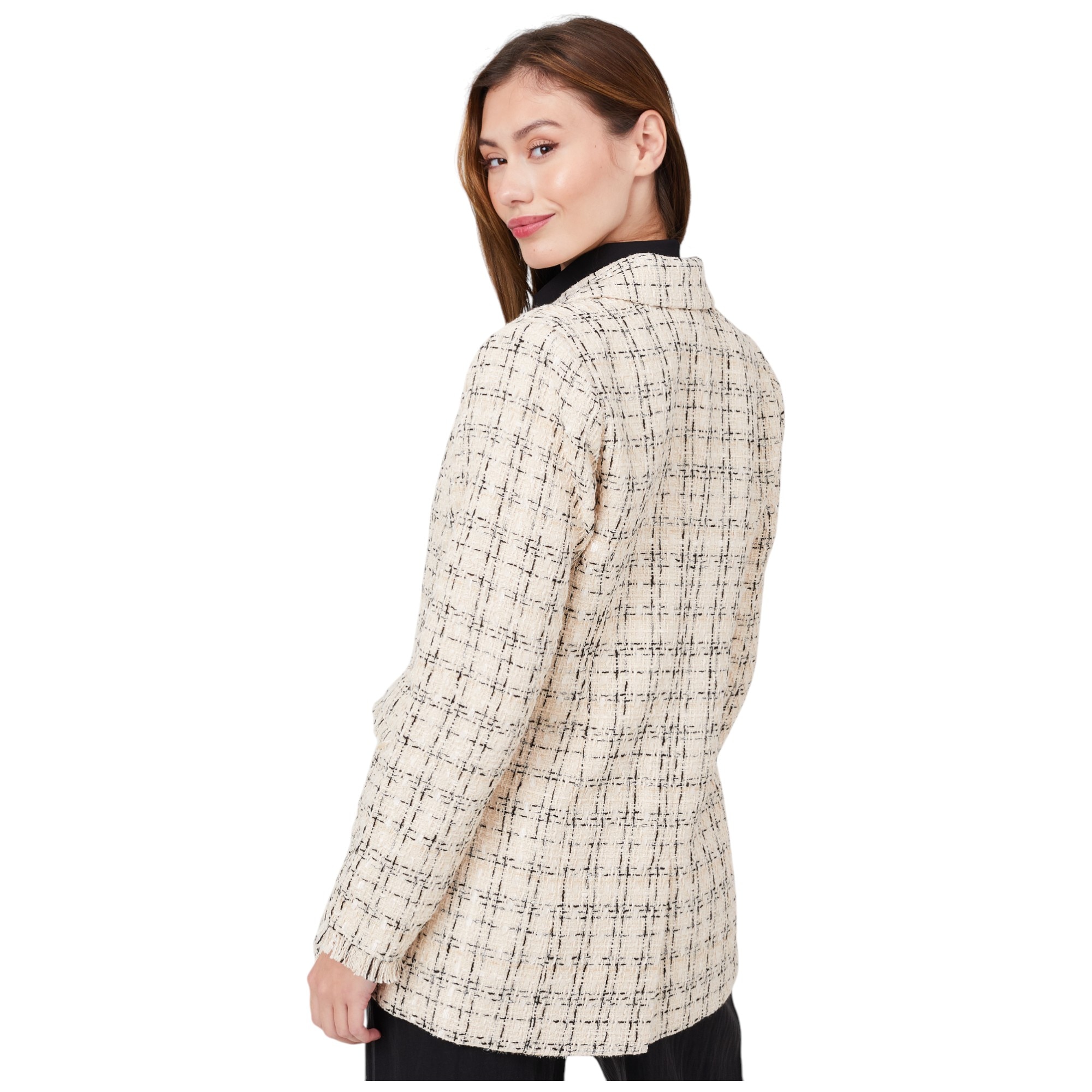 CLANE★ NO COLOR TWEED JACKET CLANE - ノーカラー ツイード ジャケット - NO COLOR TWEED