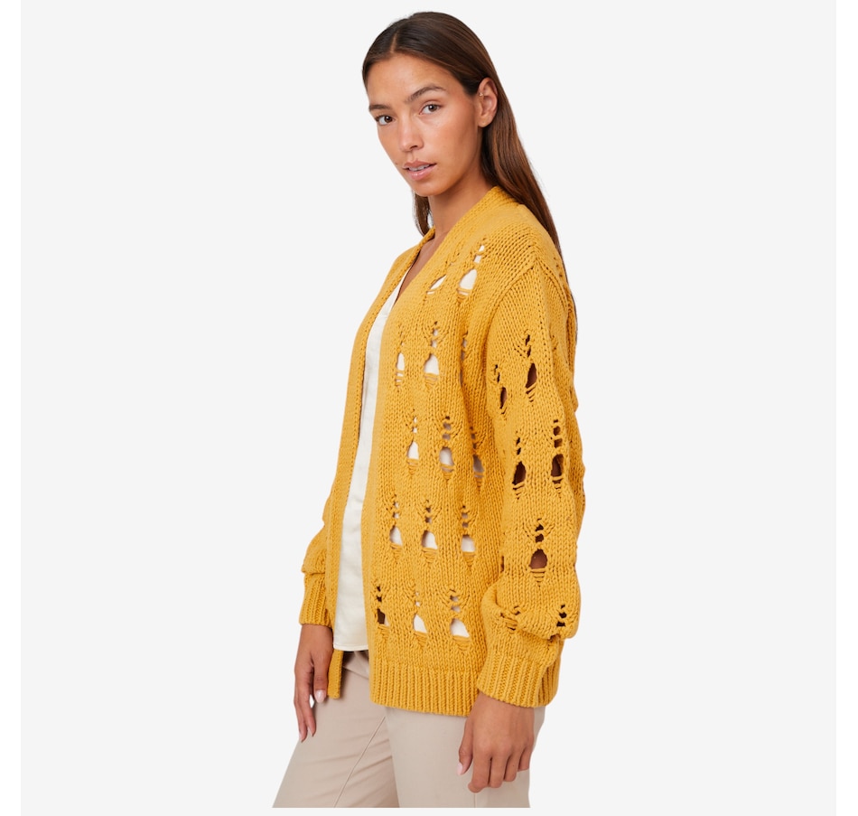 Image 216194_ALTMORE1.jpg, Product 216-194 / Price $89.90, Wynne Style Open Stitch Cotton Blend Cardigan from Wynnelayers on TSC.ca's Fashion department