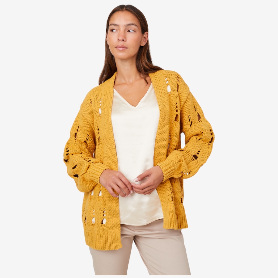 Image 216194_SAF.jpg, Product 216-194 / Price $79.88, Wynne Style Open Stitch Cotton Blend Cardigan from Wynnelayers on TSC.ca's Fashion department