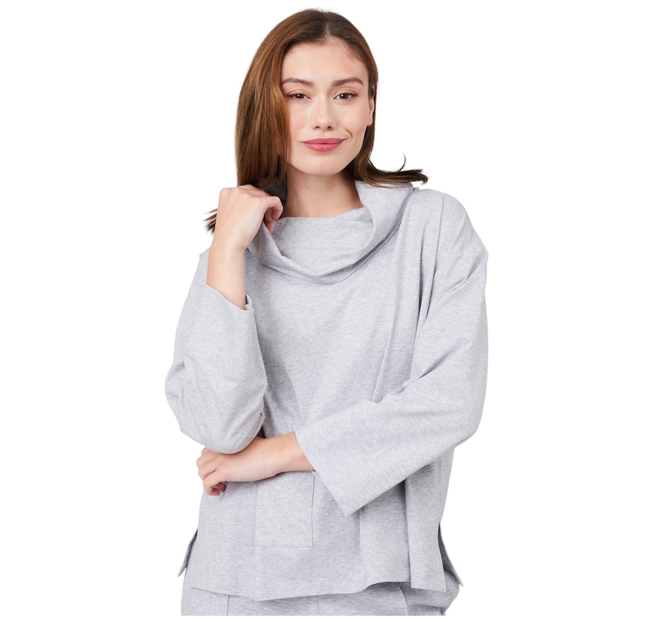 Image 216196_LIGHR.jpg, Product 216-196 / Price $59.90, Wynne Style Cotton Span Cowl Neck with Pocket from Wynnelayers on TSC.ca's Fashion department