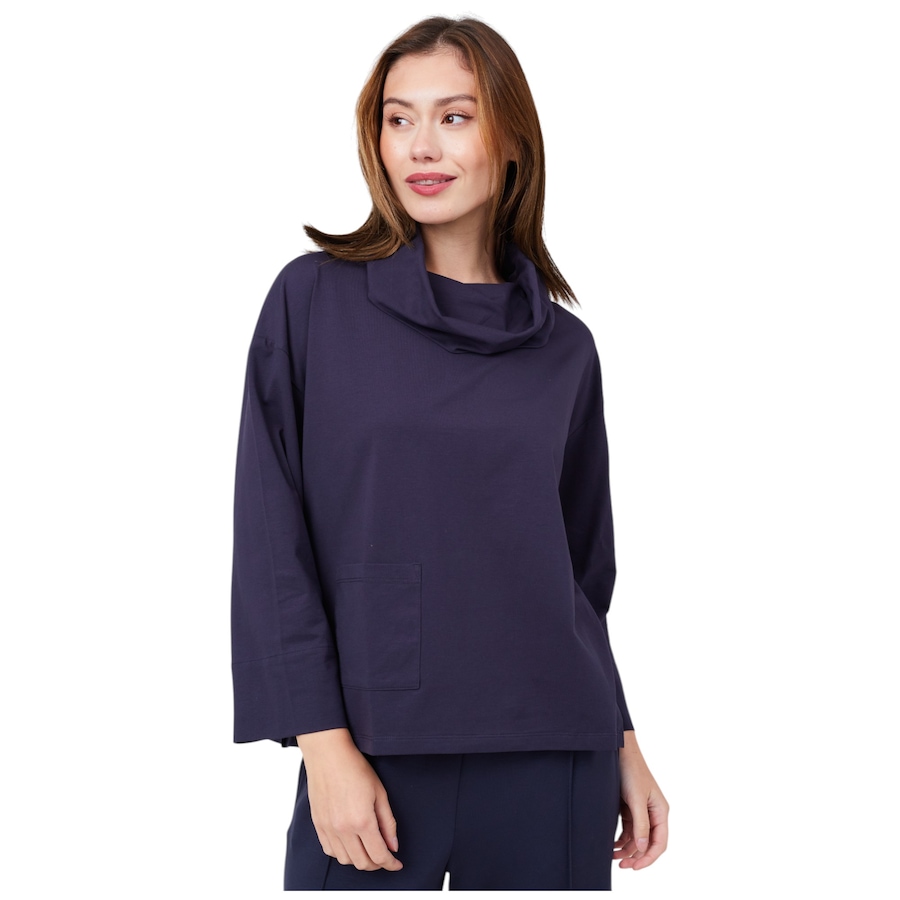 Image 216196_NVY.jpg, Product 216-196 / Price $44.88, Wynne Style Cotton Span Cowl Neck with Pocket from Wynnelayers on TSC.ca's Fashion department