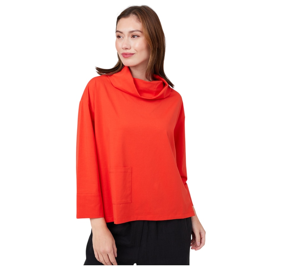 Image 216196_POP.jpg, Product 216-196 / Price $59.90, Wynne Style Cotton Span Cowl Neck with Pocket from Wynnelayers on TSC.ca's Fashion department