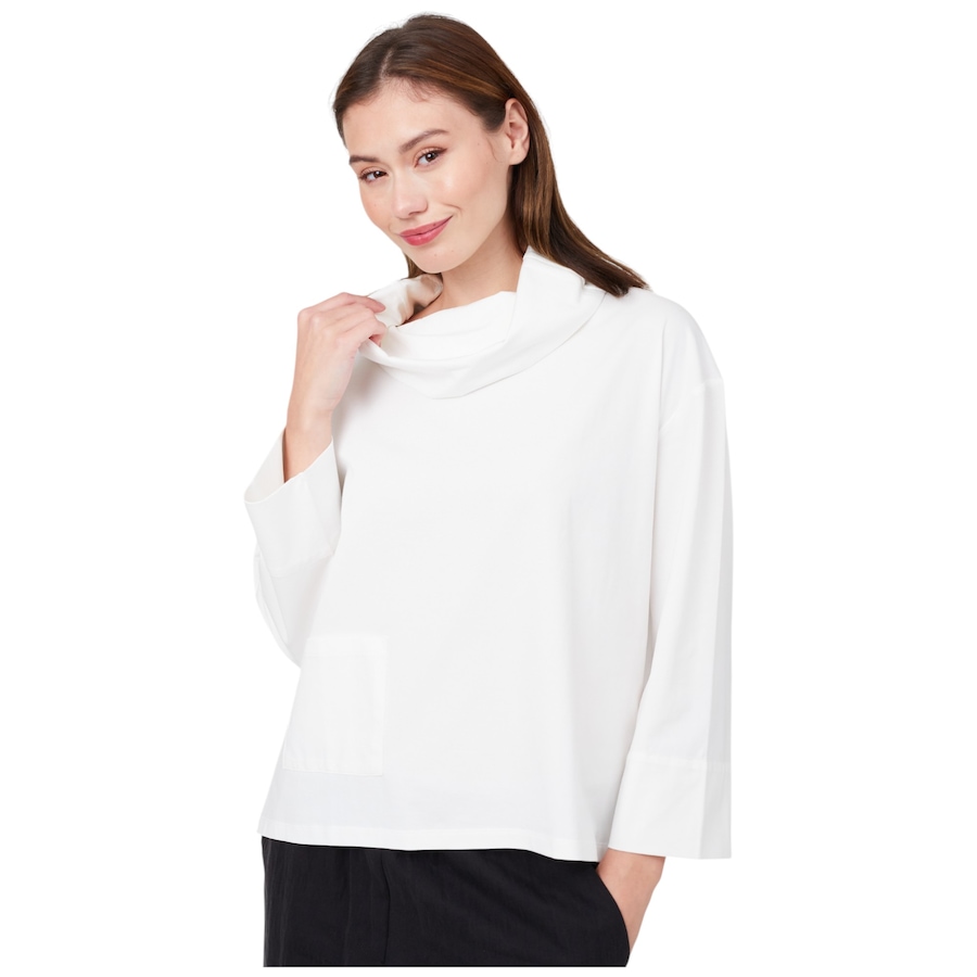 Image 216196_WHT.jpg, Product 216-196 / Price $44.88, Wynne Style Cotton Span Cowl Neck with Pocket from Wynnelayers on TSC.ca's Fashion department