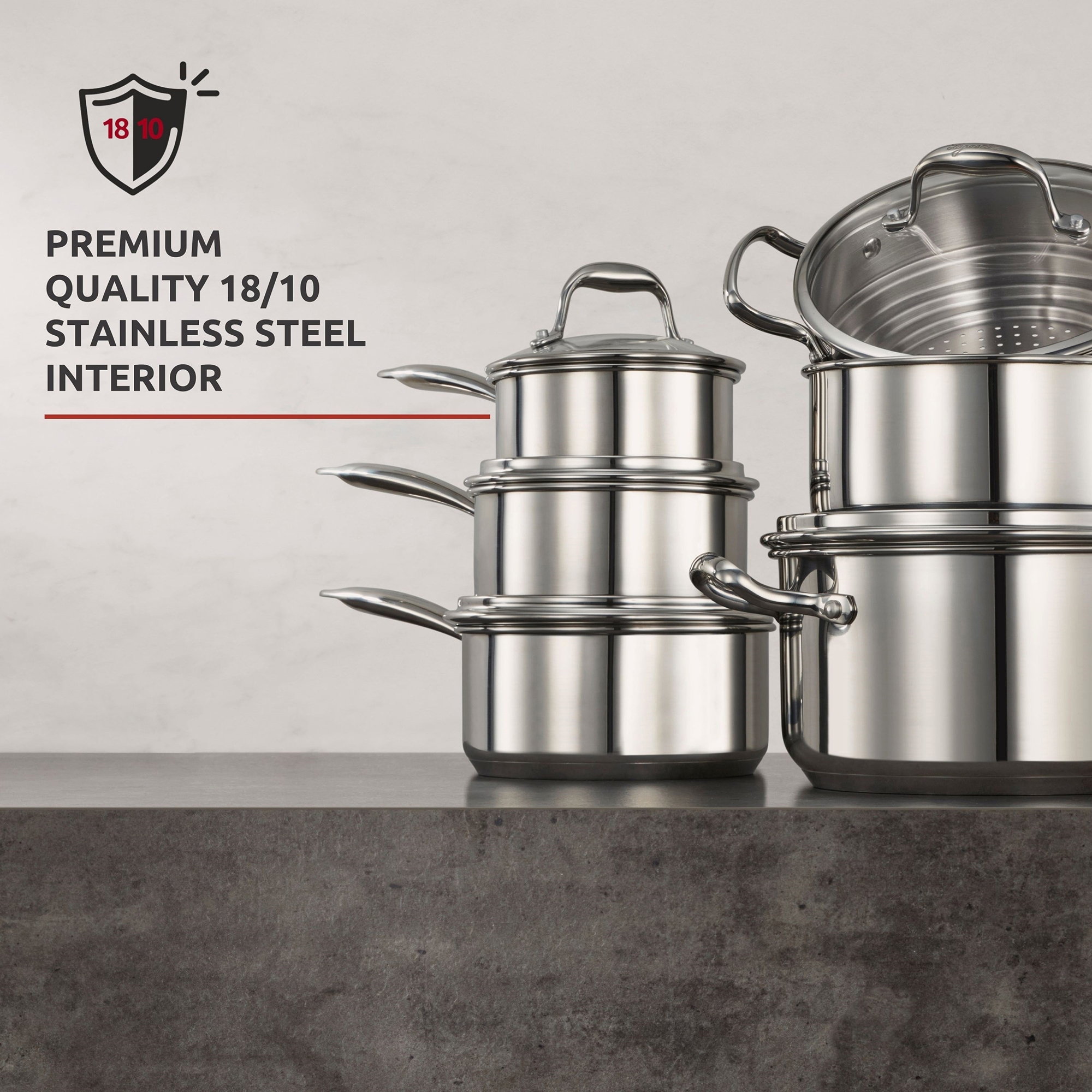 Lagostina 15-Piece Stainless Steel Ambiente Cookware set - TSC.ca