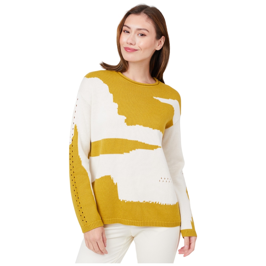 Image 216671_CTE.jpg, Product 216-671 / Price $39.33, Wynne Style Cotton Blend Intarsia Sweater from Wynnelayers on TSC.ca's Fashion department