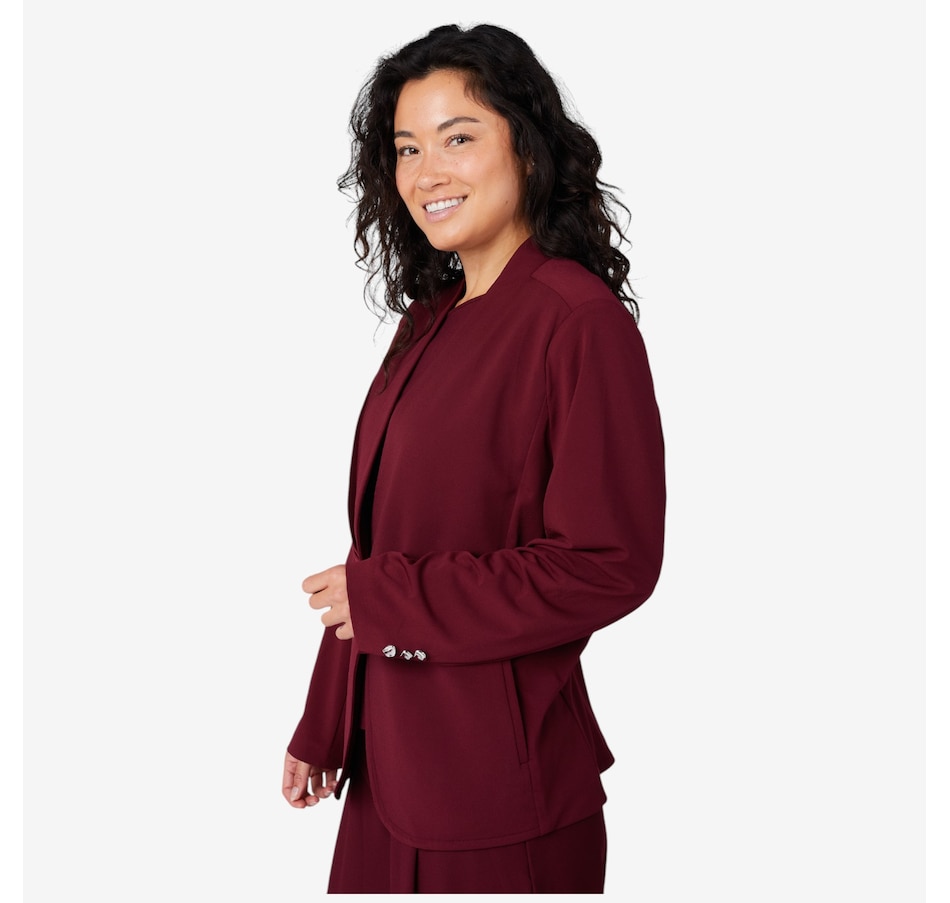 Image 216672_ALTMORE2.jpg, Product 216-672 / Price $79.88, Wynne Style Luxe Crepe Jacket with Metal Button from Wynnelayers on TSC.ca's Fashion department