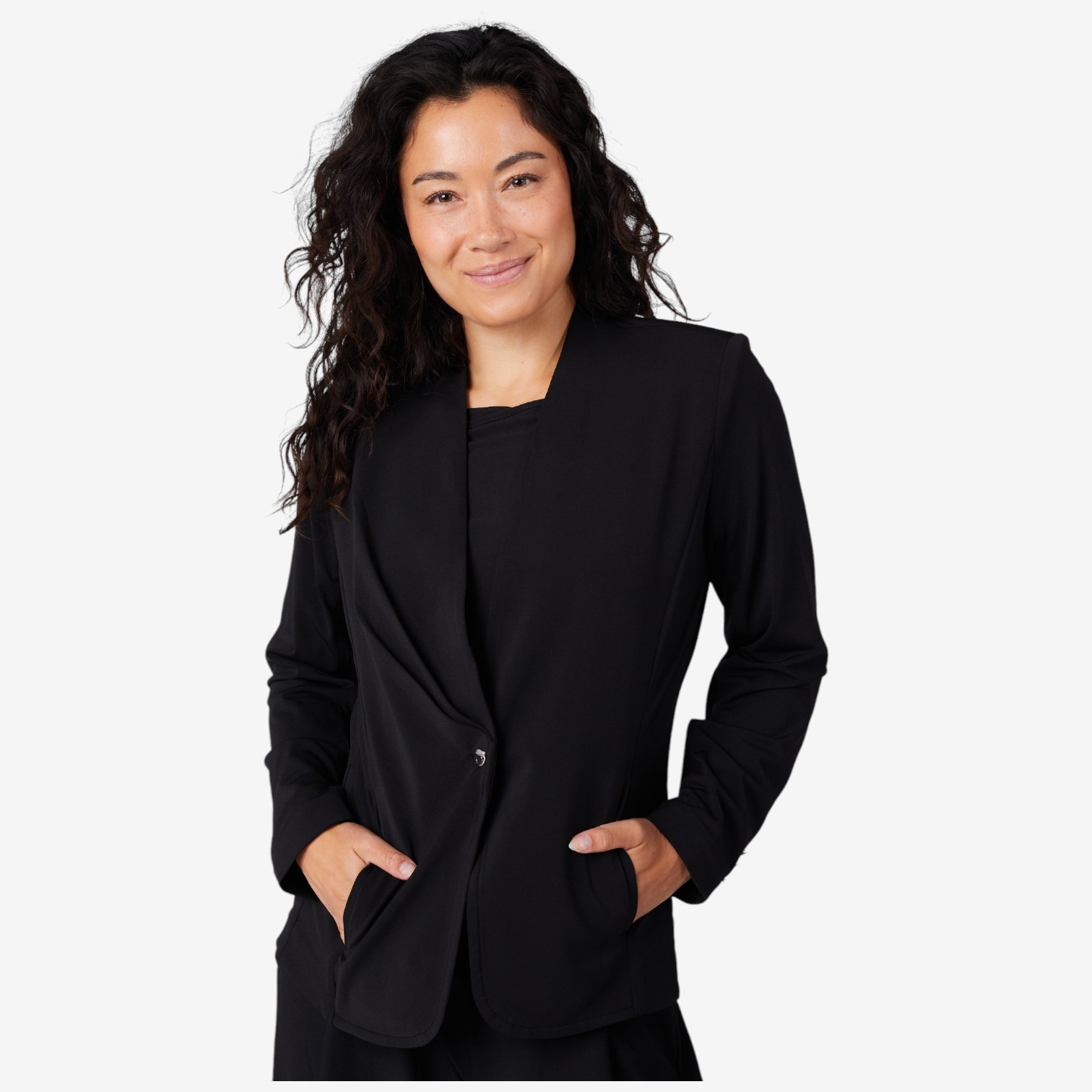 Wynne Style Luxe Crepe Jacket with Metal Button - TSC.ca