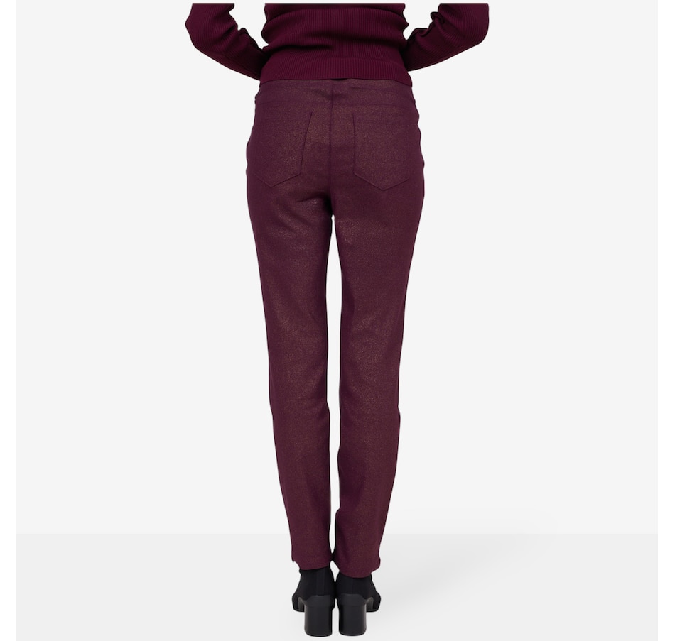 Image 216682_ALTMORE2.jpg, Product 216-682 / Price $39.88, Nina Leonard Foiled Millennium Pant with Faux Front Pockets from Nina Leonard on TSC.ca's Fashion department