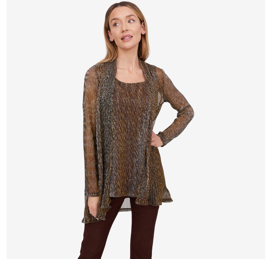 Image 216683_BROCO.jpg, Product 216-683 / Price $69.88, Nina Leonard Moonlight Cardigan and Tank Set (2-pieces) from Nina Leonard on TSC.ca's Fashion department