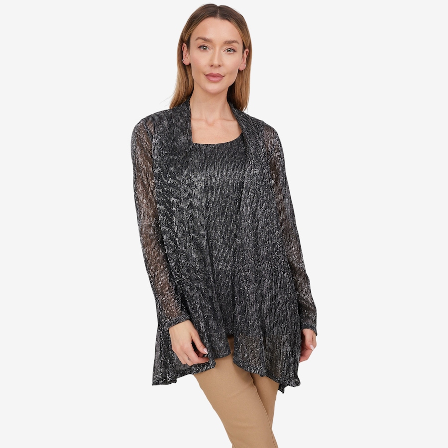 Image 216683_SLK.jpg, Product 216-683 / Price $19.33, Nina Leonard Moonlight Cardigan and Tank Set (2-pieces) from Nina Leonard on TSC.ca's Fashion department