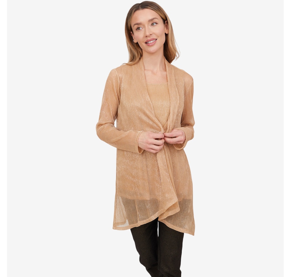 Image 216683_TN.jpg, Product 216-683 / Price $69.88, Nina Leonard Moonlight Cardigan and Tank Set (2-pieces) from Nina Leonard on TSC.ca's Fashion department