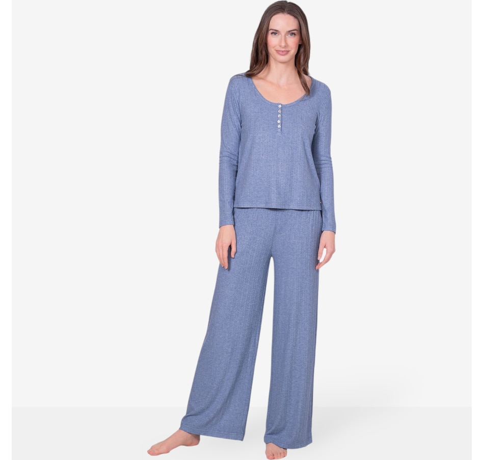 Image 216818_BLUMX.jpg, Product 216-818 / Price $118.00, Latte Love Long Sleeve Top and Wide Leg Pant from LATTELOVE on TSC.ca's Fashion department