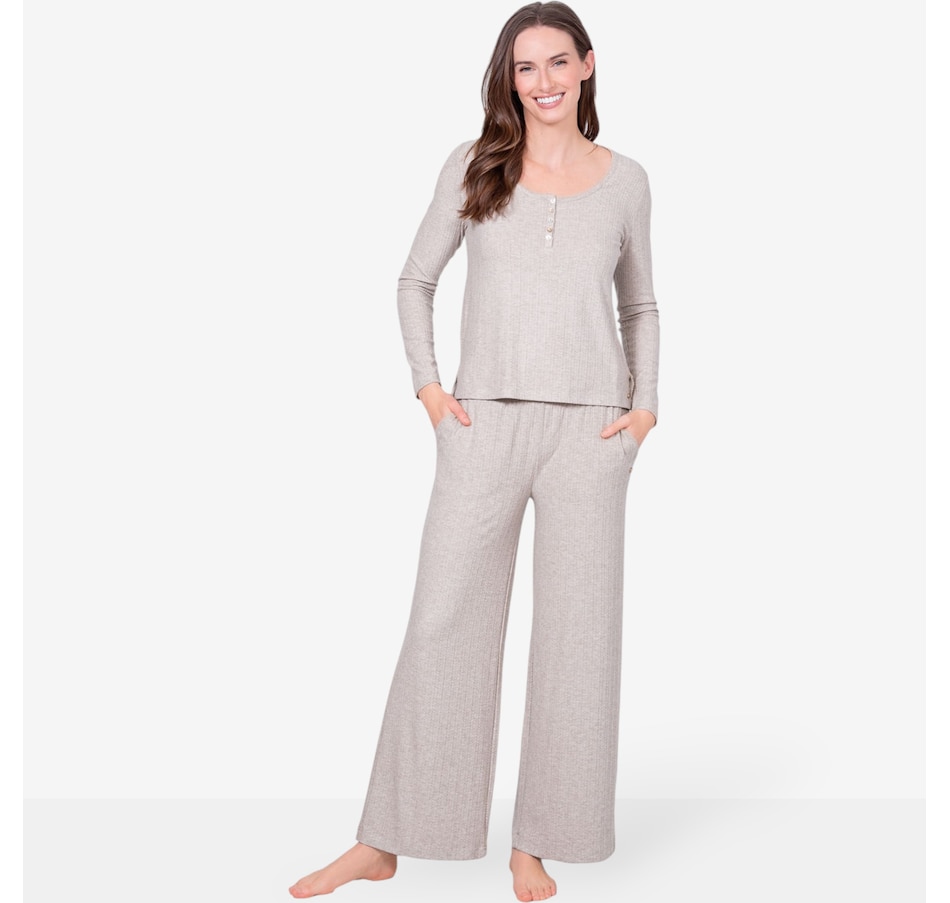 Image 216818_CREMX.jpg, Product 216-818 / Price $118.00, Latte Love Long Sleeve Top and Wide Leg Pant from LATTELOVE on TSC.ca's Fashion department