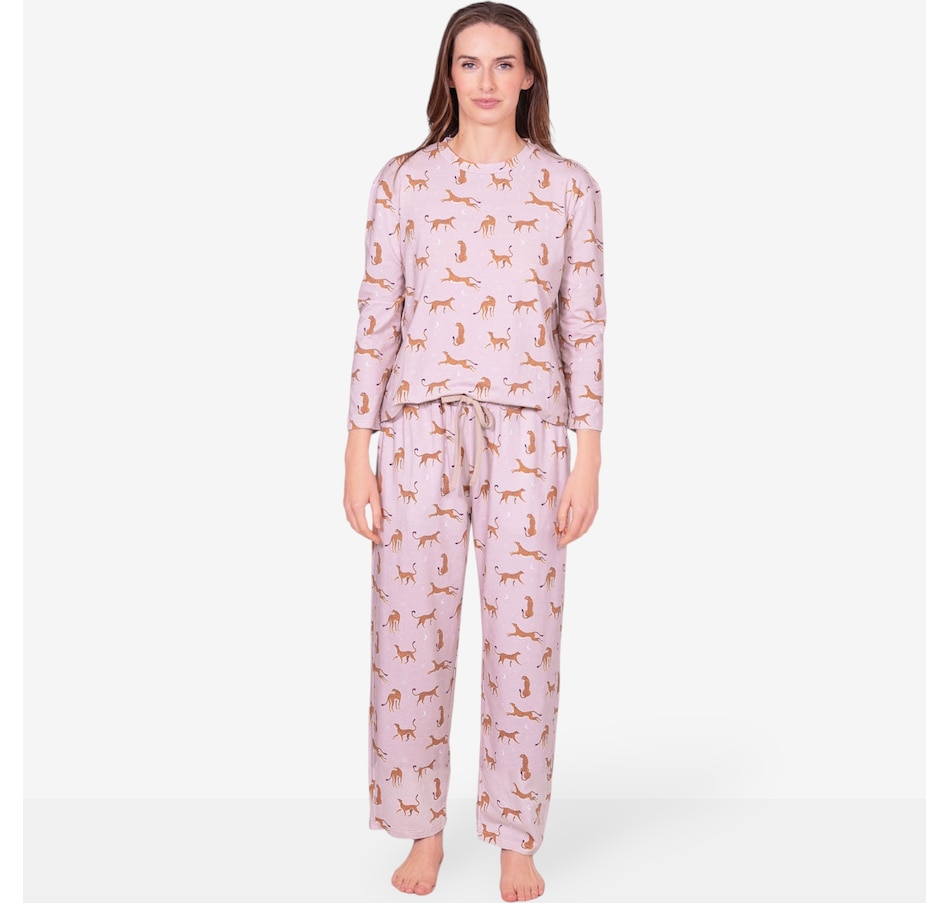 Image 216822_PKLP.jpg, Product 216-822 / Price $108.00, Latte Love Long Sleeve Tee and PJ Pant Gift Set from LATTELOVE on TSC.ca's Fashion department